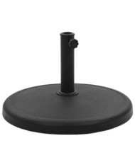 Socle rond de parasol Polyrésine 19 kg Noir | Mobilier & Déco