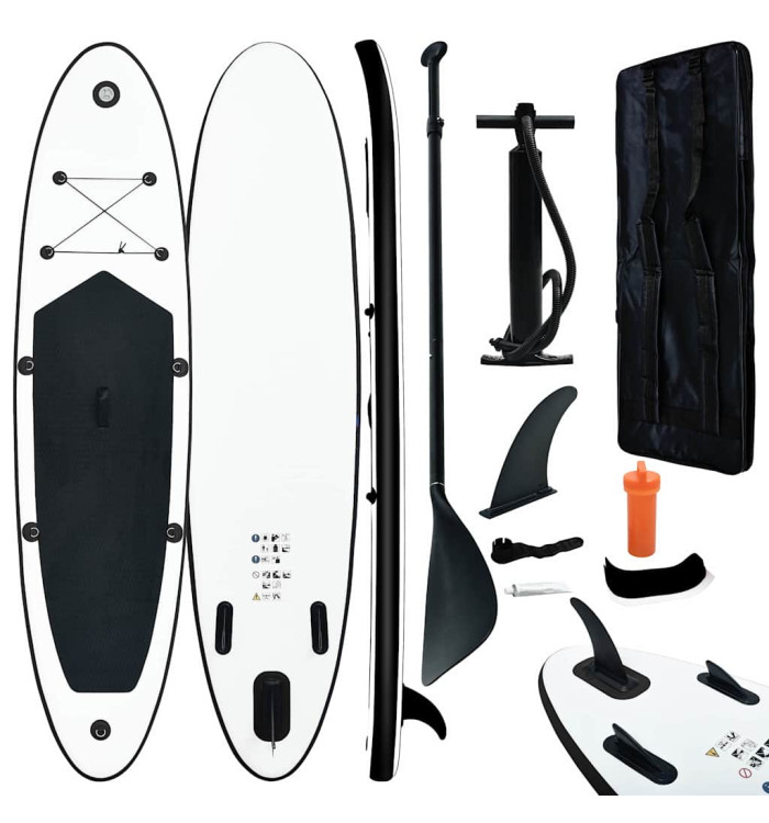 Ensemble de planches SUP gonflables Noir et blanc | Mobilier & Déco