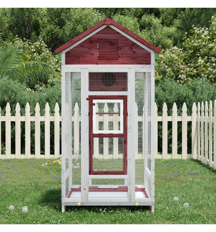 Maison à oiseaux moka 91,5x53x170 cm bois massif de pin | Mobilier & Déco