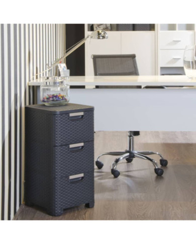 Curver Armoire à tiroirs Style 3x14L Anthracite | Mobilier & Déco