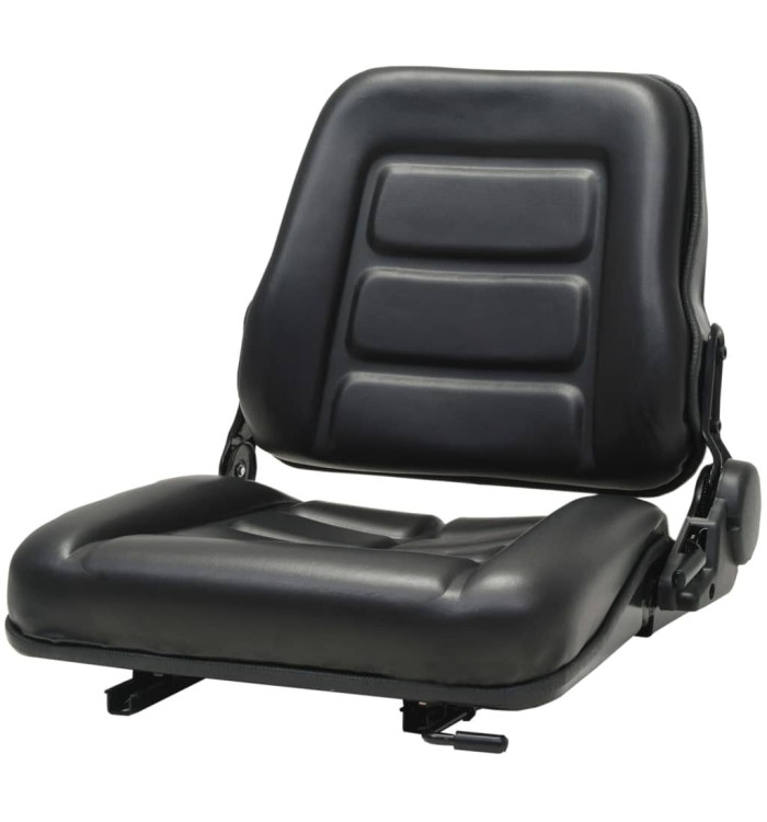 Siège de tracteur et de chariot élévateur dossier réglable noir | Mobilier & Déco