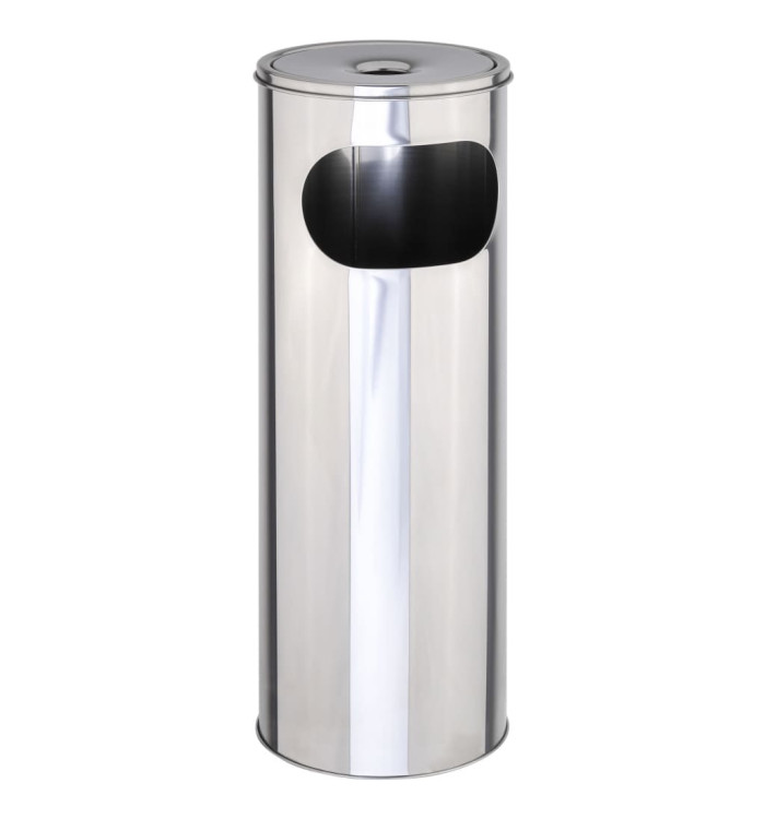 HI Poubelle cendrier Argenté 58 cm | Mobilier & Déco