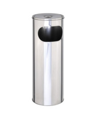 HI Poubelle cendrier Argenté 58 cm | Mobilier & Déco