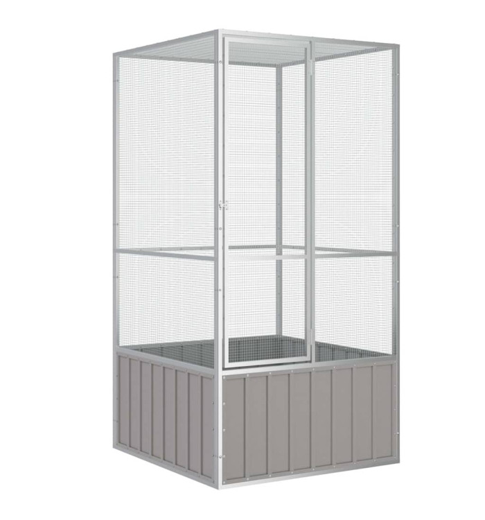 Cage à oiseaux Gris 111x107x211,5 cm Acier galvanisé | Mobilier & Déco