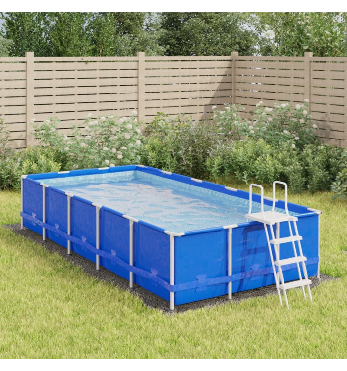 Bâche de piscine gris clair 500x250 cm géotextile polyester | Mobilier & Déco