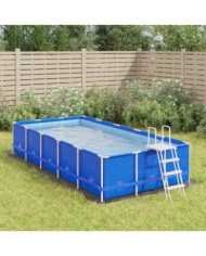 Bâche de piscine gris clair 500x250 cm géotextile polyester | Mobilier & Déco