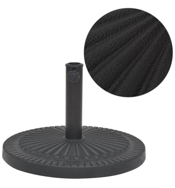 Socle de parasol Résine Rond Noir 29 kg | Mobilier & Déco