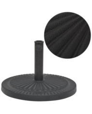 Socle de parasol Résine Rond Noir 29 kg | Mobilier & Déco