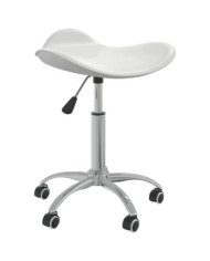 Tabouret de salon et spa Blanc Similicuir | Mobilier & Déco