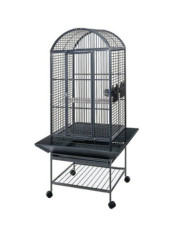 Strong Cage pour perroquet Villa Minerva Gris métallisé 46x46x144 cm | Mobilier & Déco