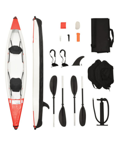 Kayak gonflable rouge 424x81x31 cm polyester | Mobilier & Déco