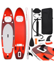 Ensemble de planche SUP gonflable rouge 360x81x10 cm | Mobilier & Déco