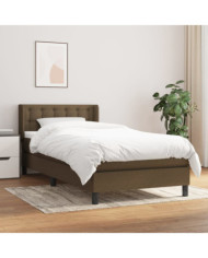 Sommier à lattes de lit avec matelas Marron foncé 100x200 cm | Mobilier & Déco