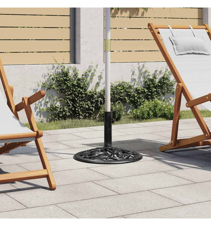 Socle de parasol Noir 48x48x33 cm Fonte | Mobilier & Déco
