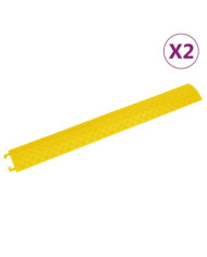 Rampes de protection de câble 2 pcs 98,5 cm Jaune | Mobilier & Déco