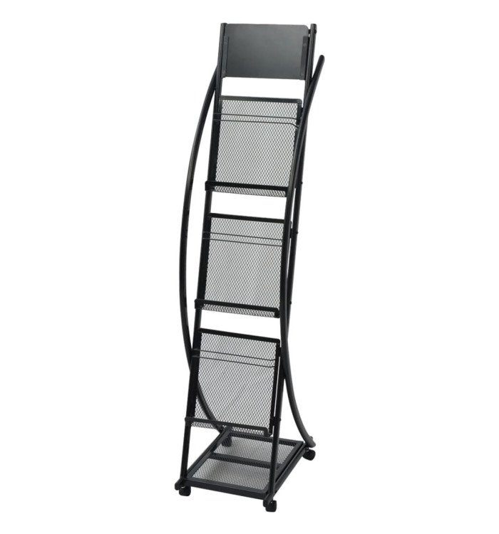 Porte-revue 40 x 32 x 131 cm Noir A4 | Mobilier & Déco