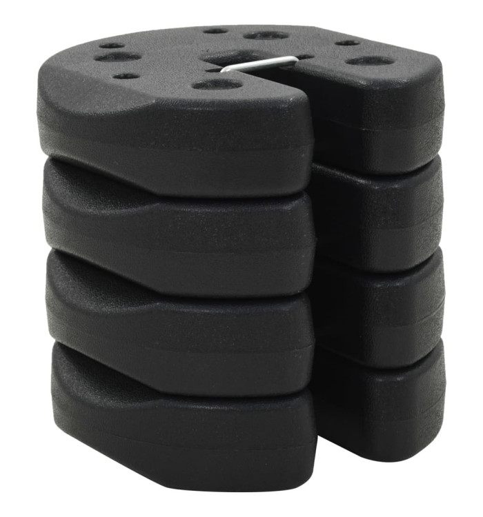 Poids pour belvédère 4 pcs Noir 220x50 mm Béton | Mobilier & Déco