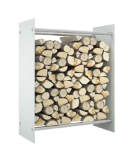 Portant de bois de chauffage Blanc 80x35x100 cm Verre trempé | Mobilier & Déco