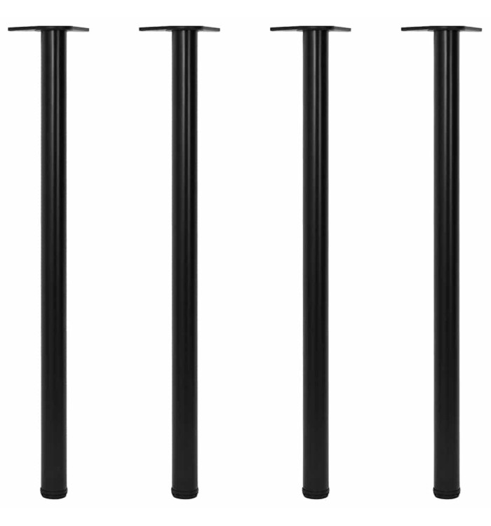 4 pieds de table réglables en hauteur Noir 1100 mm | Mobilier & Déco
