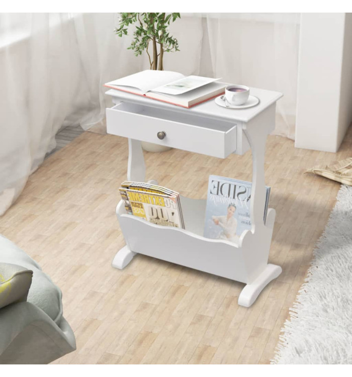 Porte-revues Melrose Blanc | Mobilier & Déco