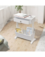 Porte-revues Melrose Blanc | Mobilier & Déco