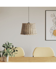 Abat-jour de plafonnier marron Ø40x26 cm osier | Mobilier & Déco