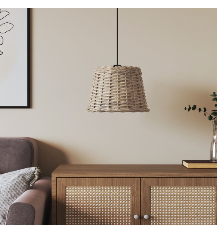 Abat-jour de plafonnier marron Ø30x20 cm osier | Mobilier & Déco