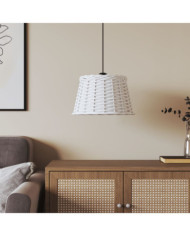 Abat-jour de plafonnier blanc Ø38x23 cm osier | Mobilier & Déco