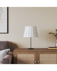 Abat-jour blanc Ø25x17 cm osier | Mobilier & Déco