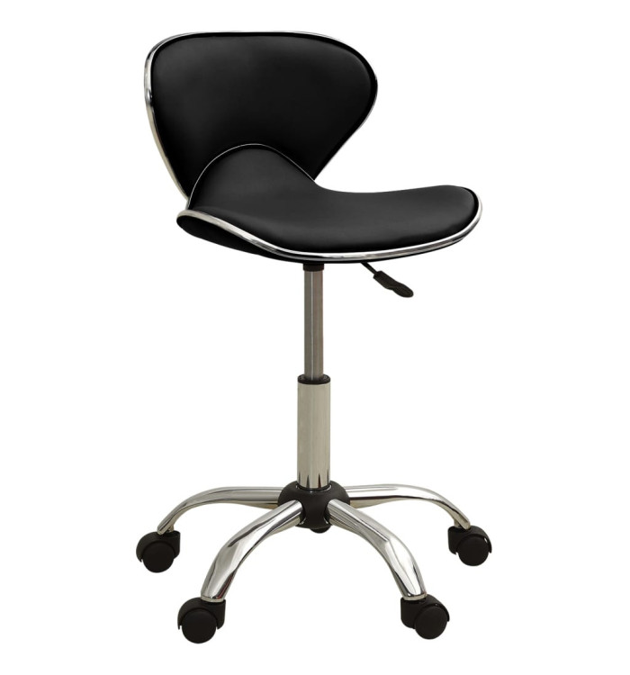 Tabouret de salon et spa Noir Similicuir | Mobilier & Déco