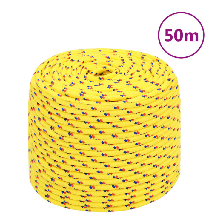 Corde de bateau Jaune 8 mm 50 m Polypropylène | Mobilier & Déco