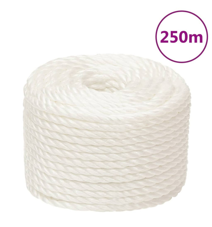 Corde de travail Blanc 16 mm 250 m polypropylène | Mobilier & Déco