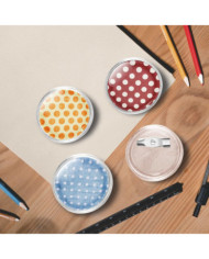 Kit de badges à bouton avec épingles 100 sets Acrylique 25 mm | Mobilier & Déco