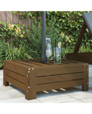 Couvercle de base de parasol marron miel bois massif de pin | Mobilier & Déco