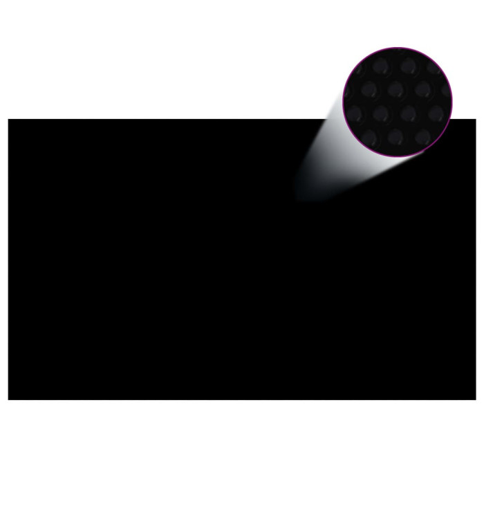 Couverture de piscine rectangulaire 500x300 cm PE Noir | Mobilier & Déco