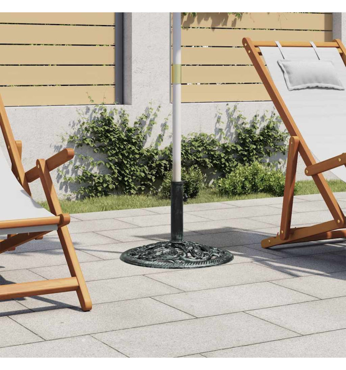 Socle de parasol Vert 9 kg 40 cm Fonte | Mobilier & Déco