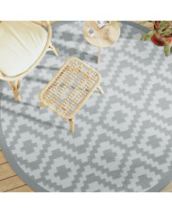 Tapis d'extérieur ARAKIL gris Ø200 cm PP | Mobilier & Déco