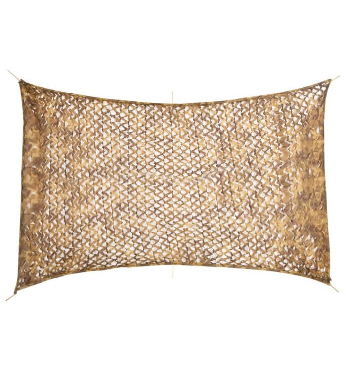 Filet de camouflage avec sac de rangement 410x285 cm sable | Mobilier & Déco