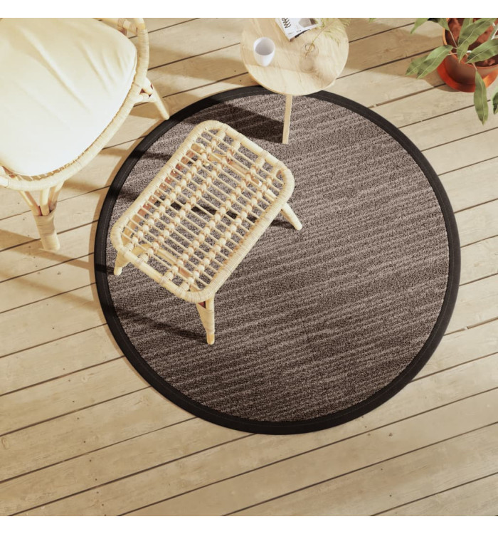 Tapis d'extérieur ARAKIL marron Ø120 cm PP | Mobilier & Déco