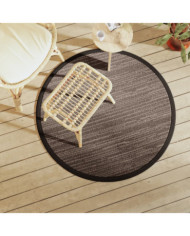 Tapis d'extérieur ARAKIL marron Ø120 cm PP | Mobilier & Déco