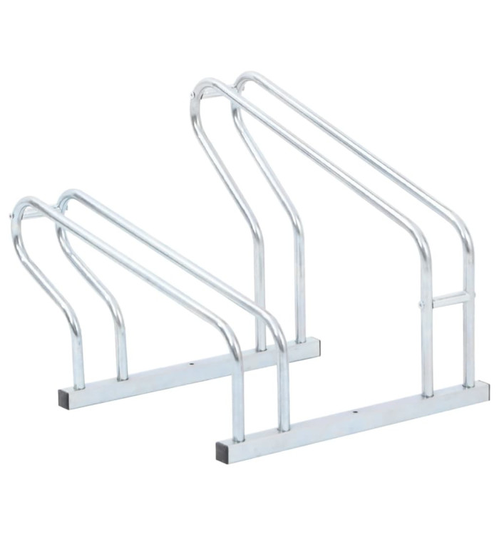 Support de vélo au sol autoportant pour 2 vélos acier galvanisé | Mobilier & Déco