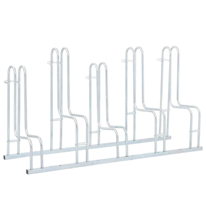 Support de vélo au sol autoportant pour 5 vélos acier galvanisé | Mobilier & Déco