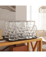 Chopes à bière avec poignée en verre 6 pcs 1000 ml | Mobilier & Déco