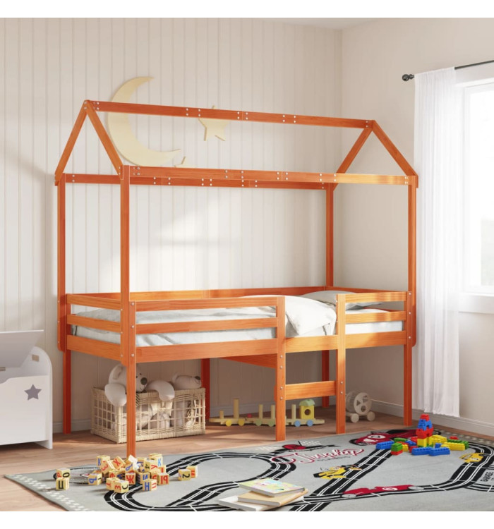 Toit de lit pour enfants 217x95,5x159 cm bois de pin massif | Mobilier & Déco