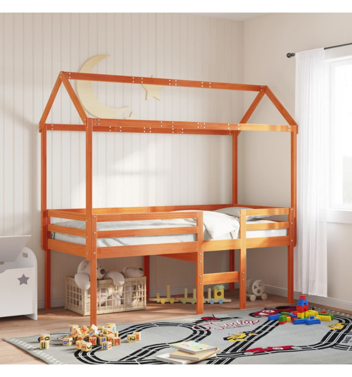 Toit de lit pour enfants 207x80,5x151,5 cm bois de pin massif | Mobilier & Déco