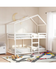 Toit de lit pour enfants 203x95,5x142 cm bois de pin massif | Mobilier & Déco
