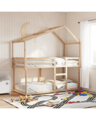Toit de lit pour enfants 203x80,5x142 cm bois de pin massif | Mobilier & Déco