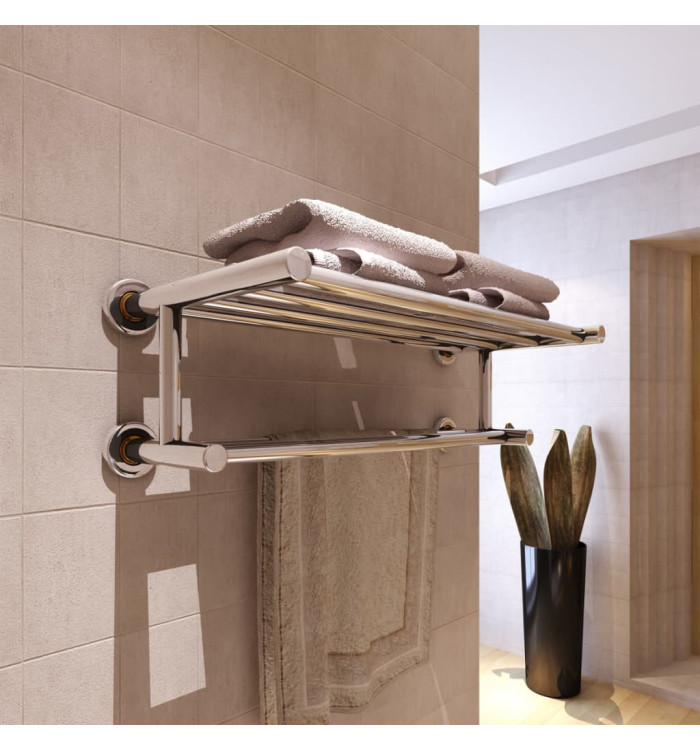 Porte serviettes double - Barre Fixe 6 tubes | Mobilier & Déco