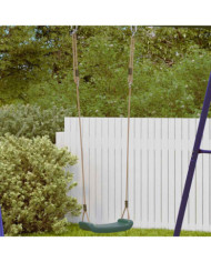Balançoire d'extérieur d'enfants simple et corde réglable vert | Mobilier & Déco