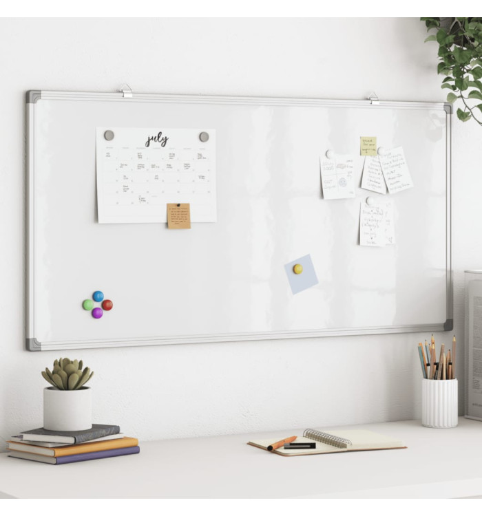Tableau blanc magnétique 100x50x1,7 cm aluminium | Mobilier & Déco